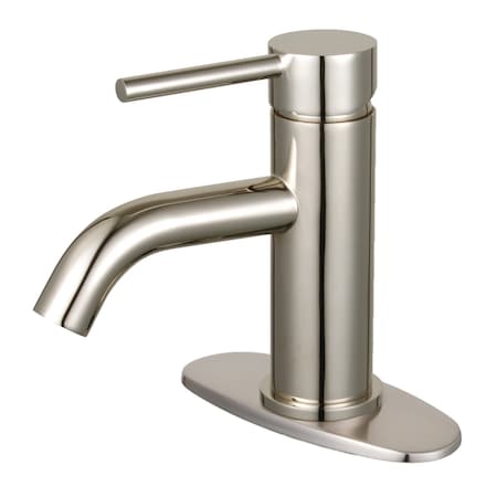Fauceture LSF8228DL Concord Single-Hndl Bathroom Faucet W/Push Pop-Up Drain, Nkl LSF8228DL